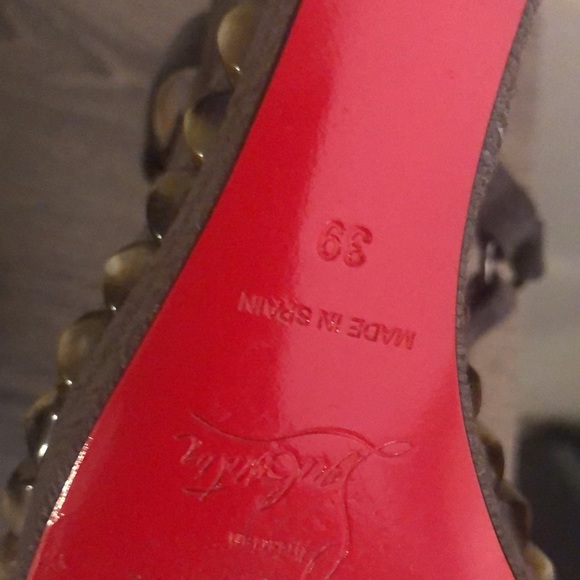 CHRISTIAN LOUBOUTIN CATACLOU 120 Veau Velours Testa/Corne 2 - Picture 8 of 10